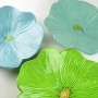 Bright Red Trio Ceramic Poppy Wall Art Trio