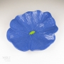 Dark Blue Ceramic Poppy Wall Art