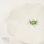 White Speckle Ceramic Poppy Wall Art