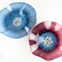 Blown Glass Wall Art - Denim Blue & Aubergine Wall Art Collection
